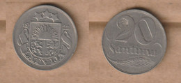 LETONIA 20 Santimu 1922 Nickel • 4.00 G • ⌀ 21 Mm KM# 5, Schön# 5 - Latvia