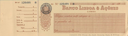 Portugal , Cheque , Check , Banco Lisboa & Açores - Schecks  Und Reiseschecks