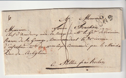 Lettre Belgique Avec Marque "86 /Mons", Taxe 8, Pour Stettin Par Berlin, 1812 - 1794-1814 (Französische Besatzung)