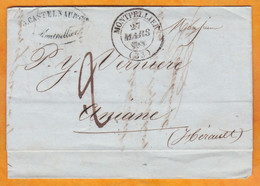 1841 - Cursive 33 Aniane, Hérault Sur LAC De Montpellier, Cachet Moyen - Via Gignac, Cad Fleurons Simples - 1801-1848: Précurseurs XIX