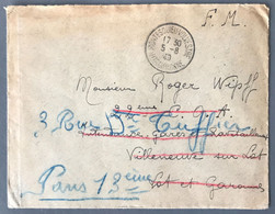 France TAD MONTESQUIEU-VOLVESTRE, Haute Garonne 5.8.1940 Sur Enveloppe F.M. - (A1778) - Guerre De 1939-45