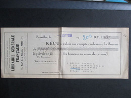 341 Op Reçu "Librairie Générale Française Paris " - 1931-1934 Kepi
