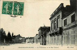 Châlons Sur Marne * La Place De La Préfecture Et La Rue Carnot - Camp De Châlons - Mourmelon