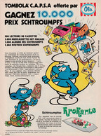 Lot De 2 Publicités Avec Les Personnages Des Schtroumpfs De 1976 ( Voir Photos ). - Schtroumpfs, Les