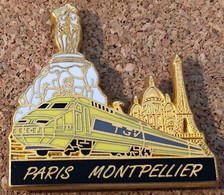 TGV - PARIS / MONTPELLIER - EGF - LOCOMOTIVE JAUNE - SNCF - BALLARD - COMBS LA VILLE - DORE OR FIN - SERIE LIMITEE -(30) - TGV