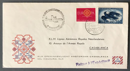 Pays-Bas, Enveloppe - Vol Inaugural KLM AMSTERDAM - CASABLANCA 5.XI.1960 - (A1792) - Storia Postale