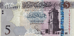 LIBYA 5 DINARS ND 2015  P-81 UNC "free Shipping Via Registered Air Mail" - Libië