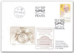 2019 – Mahatma Gandhi Czech Republic FDC Used In The Flight To Shanghai ,China  (**) - Briefe U. Dokumente