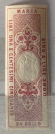 MARCHE DA BOLLO PER CAMBIOALI 1863 TESTA IN RILIEVO - L.1,50 BRUNO ROSSO - VARIETA' TESTA ROVESCIATA - Revenue Stamps