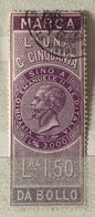 MARCHE DA BOLLO PER CAMBIALI 1863 - LIRE 1,50 - Steuermarken