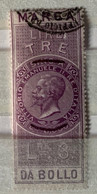 MARCHE DA BOLLO PER CAMBIALI 1866 - LIRE 3 - Fiscaux