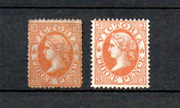 Victoria 1901/05 Old Def.stamps (Michel 136 And 150) Unused (no Gum) - Neufs