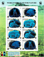 KYRGYSTAN 1999 Mi 172-175 WWF FOXES MINT HOLOGRAM MINIATURE SHEET ** - Ologrammi