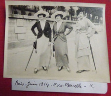 (75) - PARIS  JUIN  1914 -  EVA LAUNAY - MARCELLE - X - Personnes Identifiées