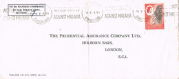 44129. Carta MBABANE (Swaziland) 1964. Rodillo MALARIA  To London - Swaziland (...-1967)
