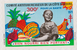 Grande Vignette Timbre Erinnophilie 300 F 1971 Cote D Ivoire Anti Tuberculeux Tuberculose 8 X 12 Cm - Antitubercolosi