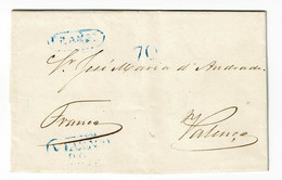 Portugal, 1849, Viana-Valença, Carimbo "FRANCA" - ...-1853 Vorphilatelie