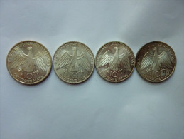 4 Pièces De 10 Marks En Argent Jeux Olympiques 1972 Munich München - Conmemorativas