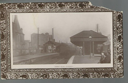 59109 ) Scotland Kirkcaldy Station Railroad Real Photo Postcard RPPC Tear On Upper Right Corner - Fife
