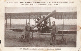 23 Meeting Aviation  De Chenerailles   Mlle Collin Aviatrice   Et Aviateur Dubeuf  Avion - Autres & Non Classés