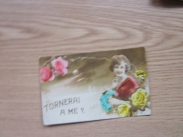 Tornerai A Me ? Girls Fashion Roses  Old Postcards - Mode