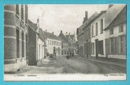 * Geel - Gheel (Antwerpen - Anvers) * (Uitg Sledens, Nr 7) Passtraat, Tramway, Animée, Landeau, Barbier Coiffeur, Old - Geel