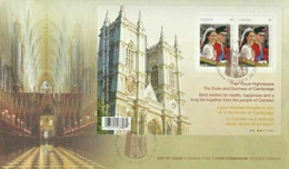 Canada Royal Wedding Day 2011 William And Kate (miniature FDC Abbey) - Brieven En Documenten