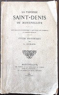 LA PAROISSE SAINT-DENIS DE MONTPELLIER Par L. Guiraud (1887) Grand Plan Dépliable - Languedoc-Roussillon