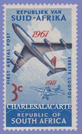 SOUTH AFRICA  1961  AIRMAIL SERVICE ANNIVERSARY  S.G. 220 U.M. - Nuevos