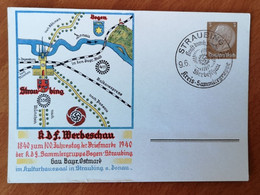 Deutsches Reich GA STRAUBING Kdf Werbeschau Mit SSt 1940 - Enteros Postales