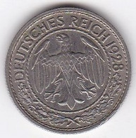 Allemagne 50 Reichspfennig 1928 A BERLIN, ,en Nickel , KM# 49 - 50 Rentenpfennig & 50 Reichspfennig