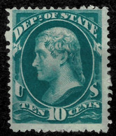 United States 1873 ☀ Dept. Of State 10c / Mi 160 E ☀ MNG - Nuevos