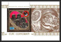 85726a BF N°9 A Apollo-Soyouz Espace Space 1975 Comores Comoros Etat Comorien Timbres OR Gold Stamps ** MNH - Comores (1975-...)