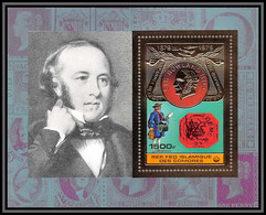 85736a Bloc Bf N°198 A Rowland Hill 1978 Penny Black Comores Comoros Timbres OR Gold Stamps UPU ** MNH - Comores (1975-...)