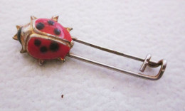 Coccinella Balia Smaltata Bigiotteria Vintage L 3 Cm - Broches