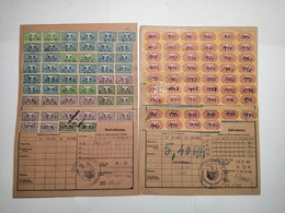Carte De Quittance Avec Timbres Fiscaux 1939-1943 Lot De 4 Vallée De Thann - Elzas-Lotharingen