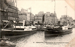 Cherbourg Débarquement Des Excursionnistes Anglais Sur Le Quai Coligny Manche N°87 Dos Non Divisé TB.Etat - Cherbourg