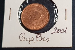 PAYS-BAS Pièce 5 Cent De 2001 - Pièce En Centime D'EURO - Bon Ou Très Bon état - Sous Sachet Plastique - Collections