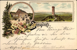 Lithographie Gehlberg In Thüringen, Schmücke, Scheekopfturm - Otros