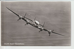 Vintage Rppc KLM K.L.M Royal Dutch Airlines Lockheed Constellation L1049 Aircraft - 1919-1938: Between Wars