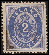 1873. Skilding. 2 Skilling Blue. Perf. 14x13½. Scarce Stamp. Nice Centered. No Gum.  (Michel 1A) - JF518204 - Unused Stamps