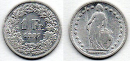 Suisse-  1 Franc 1887 B TB - Switzerland