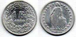 Suisse-  1 Franc 1880 B TB - Switzerland