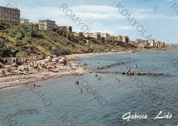 CARTOLINA  GABICCE LIDO,PESARO,MARCHE,SCORCIO DAL MARE,SPIAGGIA,SOLE,VACANZA,ESTATE,BELLA ITALIA,VIAGGIATA 1966 - Pesaro