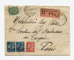 !!! LETTRE RECOMMANDEE DE CONSTANTINOPLE DE 1911 POUR PARIS - Lettres & Documents