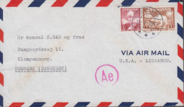 1941. GRØNLAND. Beautiful Censored Cover From GODTHAAB 16-4-1941 To Klampenborg. Ae-censor +  ... (Michel 7+) - JF518224 - Covers & Documents