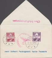 1941. GRØNLAND. Geprüft Oberkommando Der Wehrmacht.__ Beautiful Small Censored Cover From  CHR... (Michel 2+) - JF518225 - Storia Postale