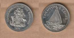 BAHAMAS 25 Cents 1974  Nickel • 6.9 G • ⌀ 24.26 Mm KM# 63.1, Schön# 38 - Bahamas