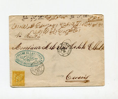 !!! LETTRE DE 1881 POUR TUNIS, CACHET DE CONSTANTINOPLE - GALATA - Storia Postale