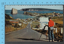 Postcard- Percé P. Quebec Canada, Artiste à L'oeuvre, -  Carte Postale - Percé